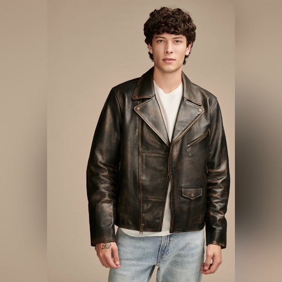 Lucky Brand Other - Lucky Brand Dark Brown Leather Jacket